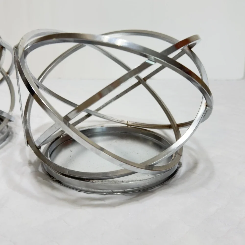 Z Gallerie Revolve Silver Wall Sconce Pair Taper Holder 18